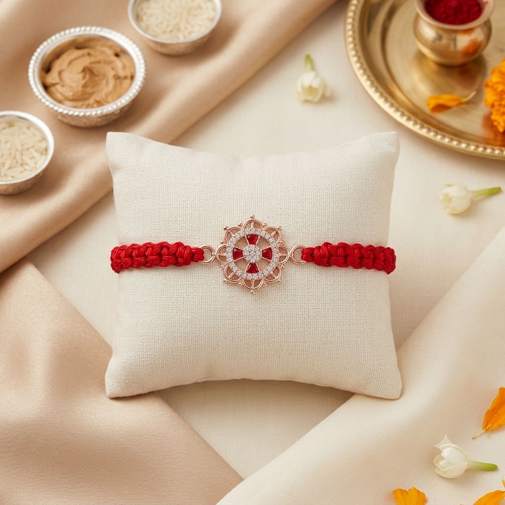 925 Sterling Silver Sudarshan Chakra Rakhi