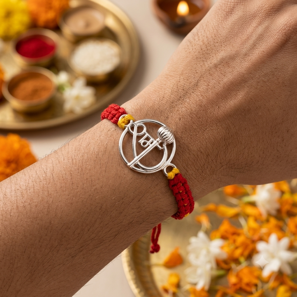 925 Sterling Silver Hanuman Gada Rakhi