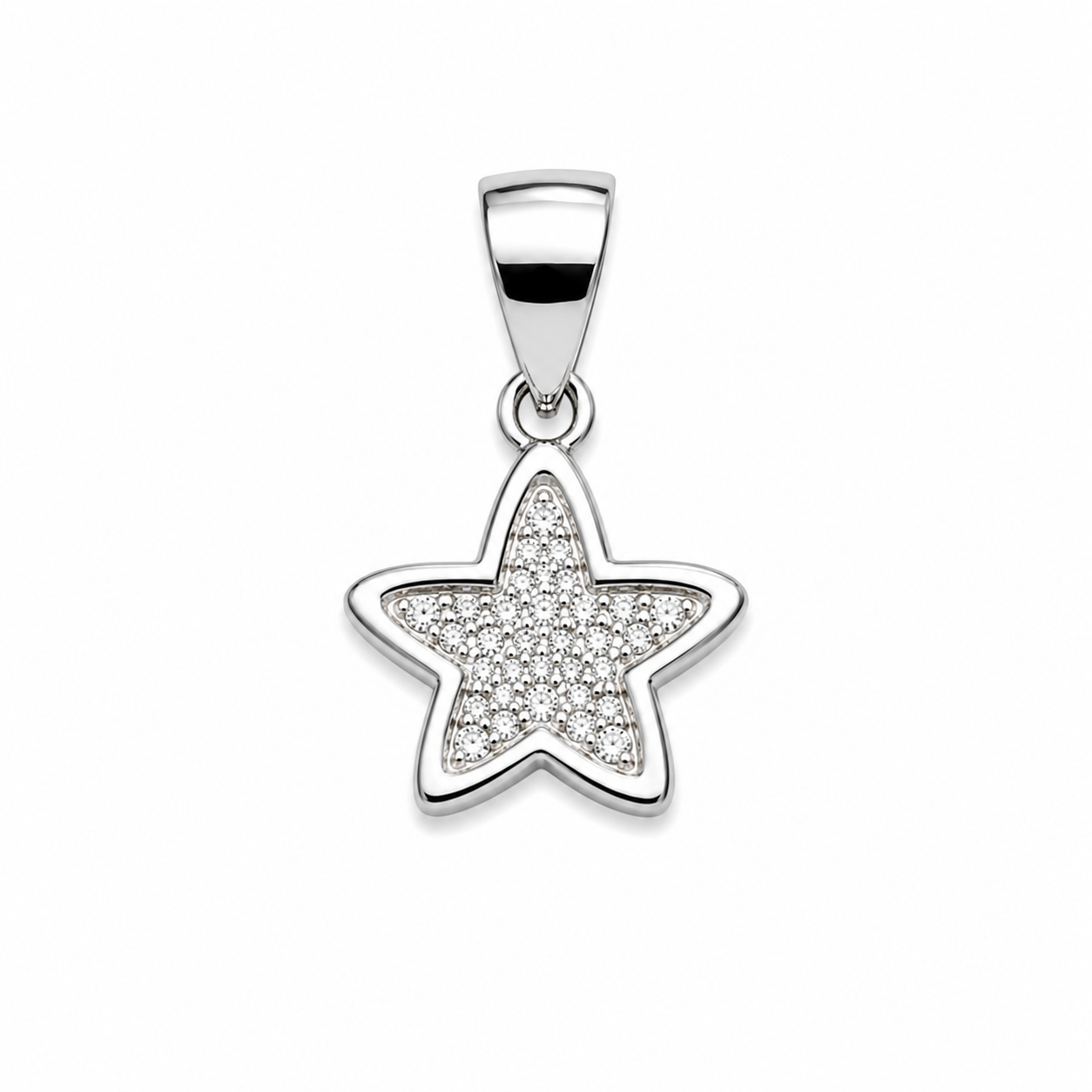925 Silver Micro Pendant (0.8g) | Sterling Silver Star CZ Pendant